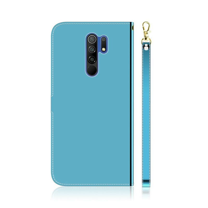 Flip Cover Xiaomi Redmi 9 Spejlcover I Imiteret Læder