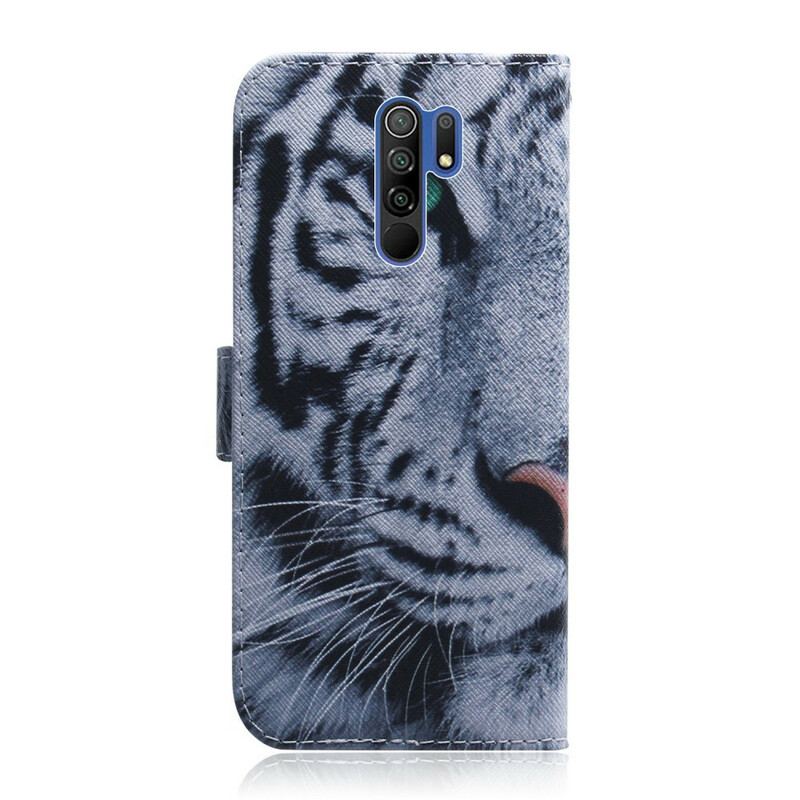 Flip Cover Xiaomi Redmi 9 Tiger Ansigt