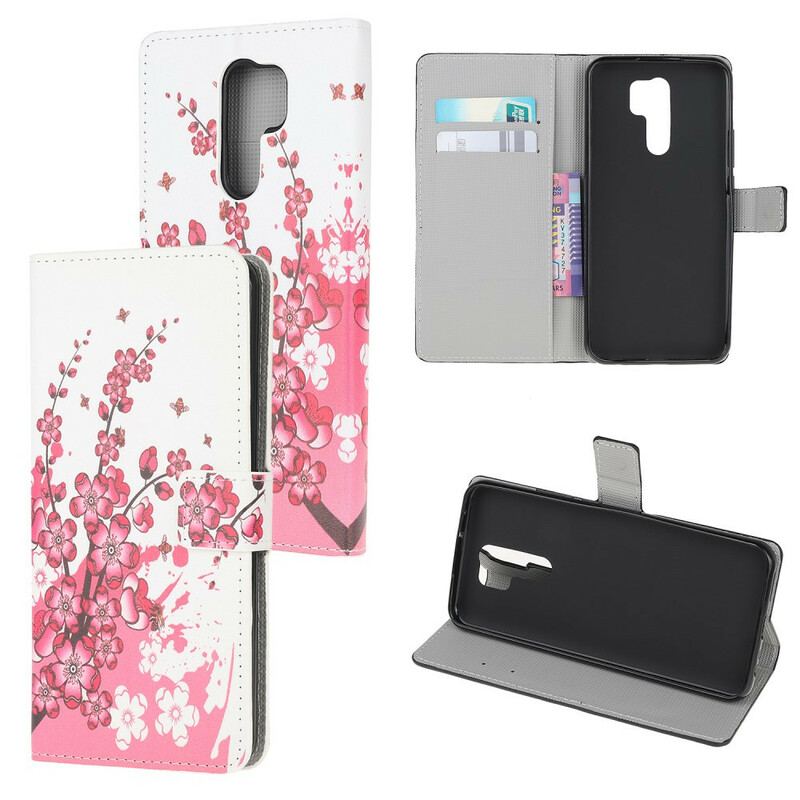 Flip Cover Xiaomi Redmi 9 Tropiske Blomster