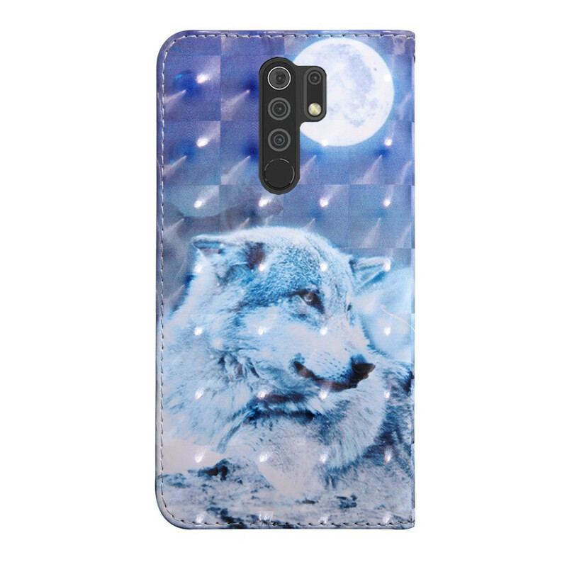 Flip Cover Xiaomi Redmi 9 Ulv I Måneskin