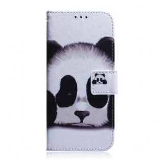 Læder Cover Xiaomi Redmi 9 Panda Ansigt