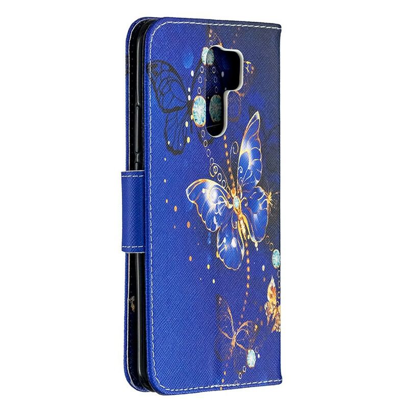 Læder Cover Xiaomi Redmi 9 Utrolige Sommerfugle