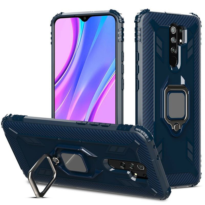 Mobilcover Xiaomi Redmi 9 Carbon Fiber Ring Style