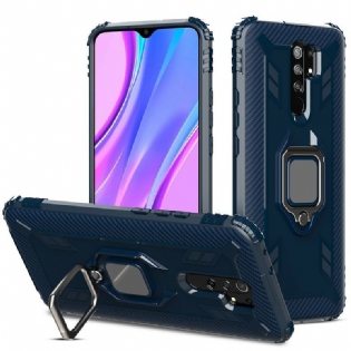 Mobilcover Xiaomi Redmi 9 Carbon Fiber Ring Style