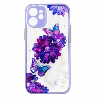 Cover iPhone 12 Mini Blomstersommerfuglehybrid