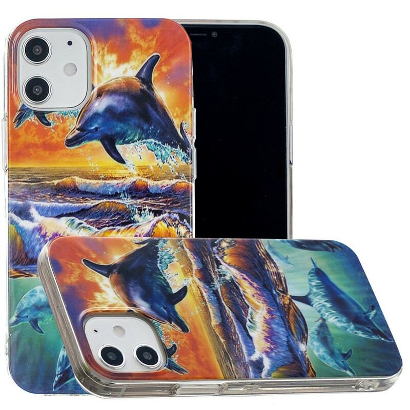Cover iPhone 12 Mini Delfiner I Frihed