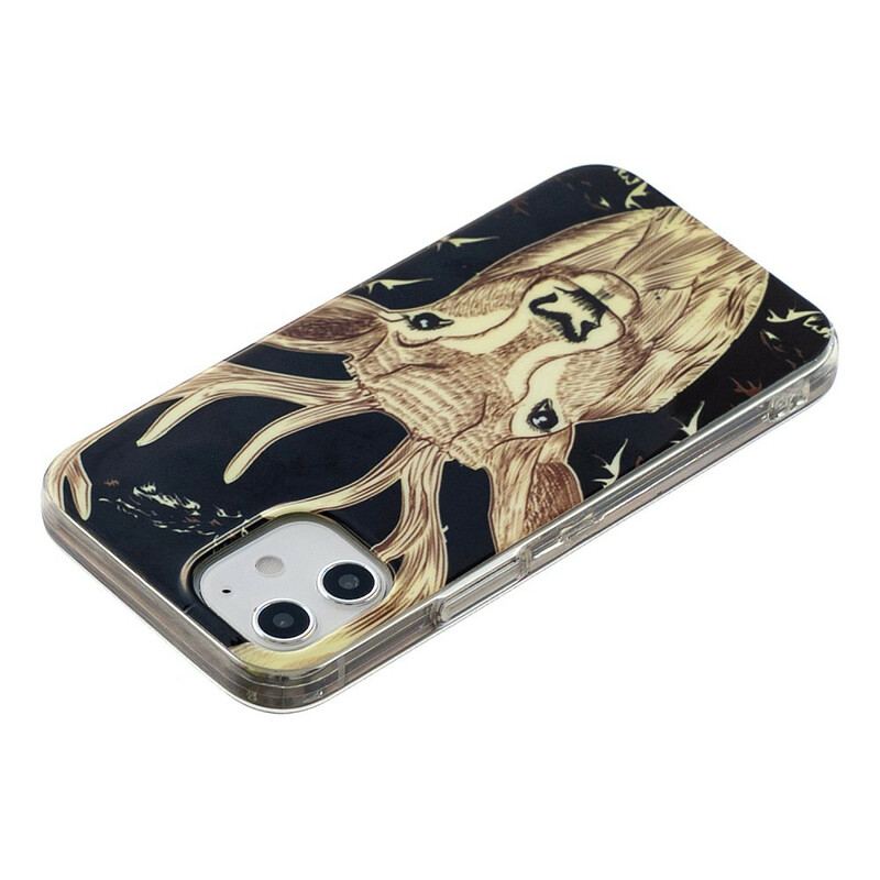 Cover iPhone 12 Mini Fluorescerende Majestic Deer