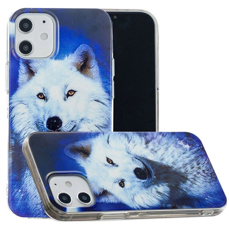 Cover iPhone 12 Mini Fluorescerende Wolf Series