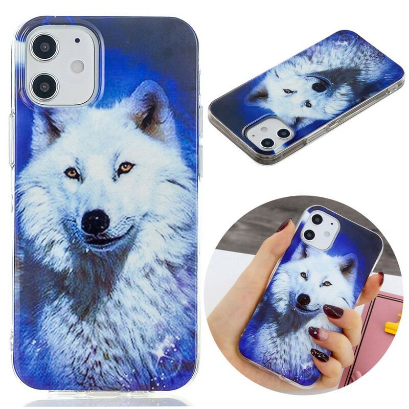 Cover iPhone 12 Mini Fluorescerende Wolf Series