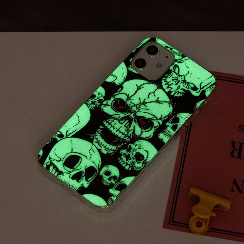 Cover iPhone 12 Mini Forsigtig Fluorescerende Kranier