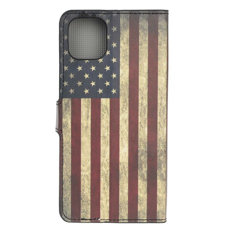 Flip Cover iPhone 12 Mini Amerikansk Flag