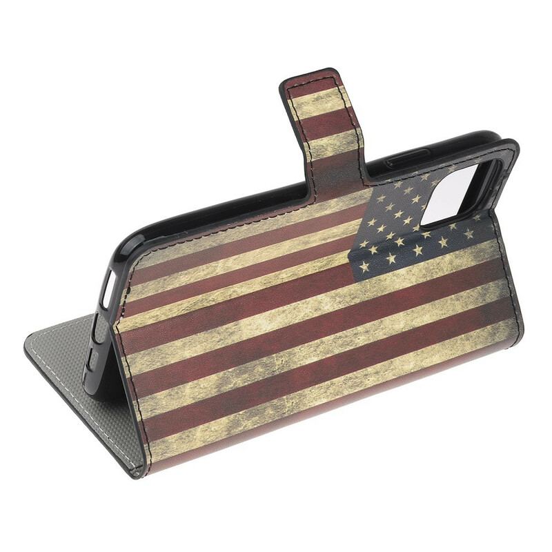 Flip Cover iPhone 12 Mini Amerikansk Flag