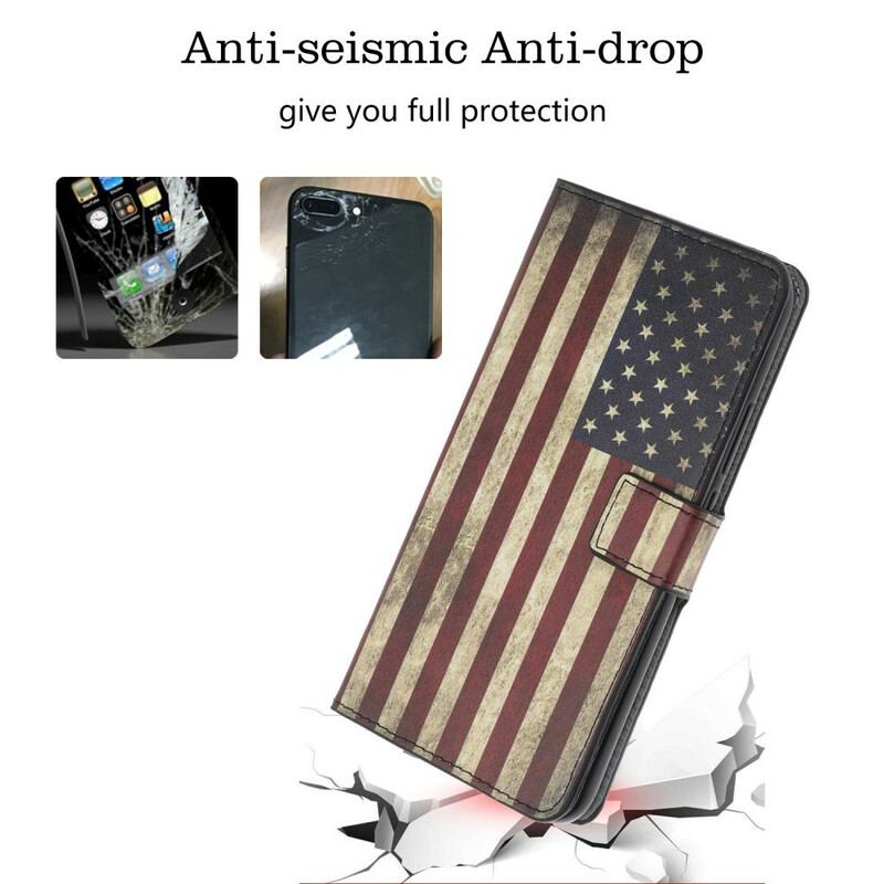 Flip Cover iPhone 12 Mini Amerikansk Flag