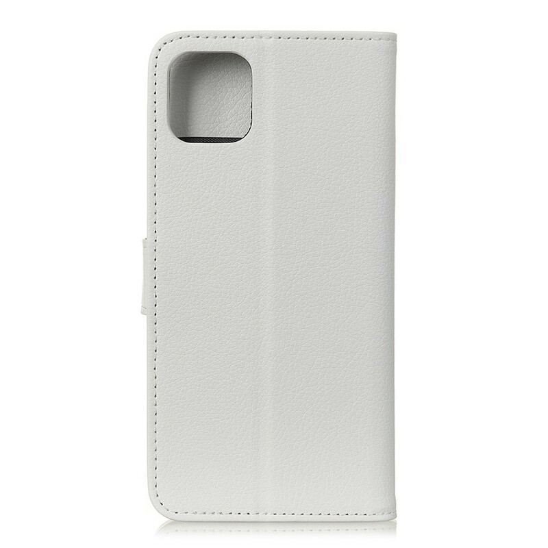 Flip Cover iPhone 12 Mini Litchi Imiteret Læder