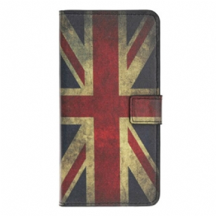 Læder Cover iPhone 12 Mini England Flag