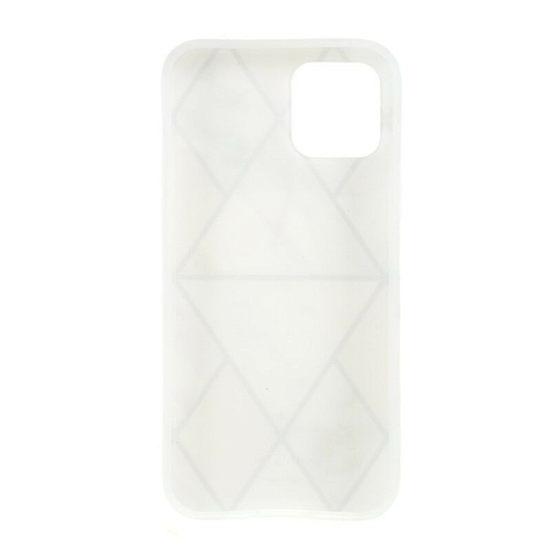 Mobilcover iPhone 12 Mini Silikone Marmor Geometri