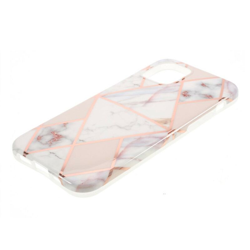 Mobilcover iPhone 12 Mini Silikone Marmor Geometri