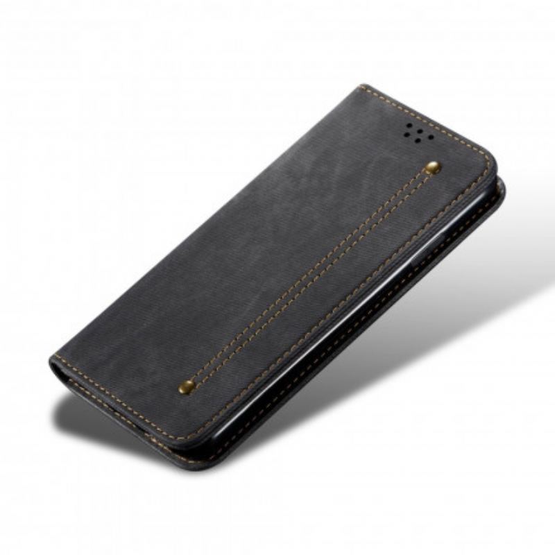 Cover Xiaomi Mi 11 Ultra Flip Cover Tekstur På Jeans I Imiteret Læder