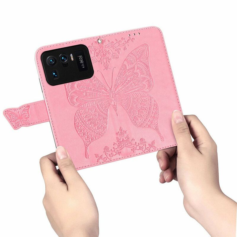 Flip Cover Xiaomi Mi 11 Ultra Halve Sommerfugle