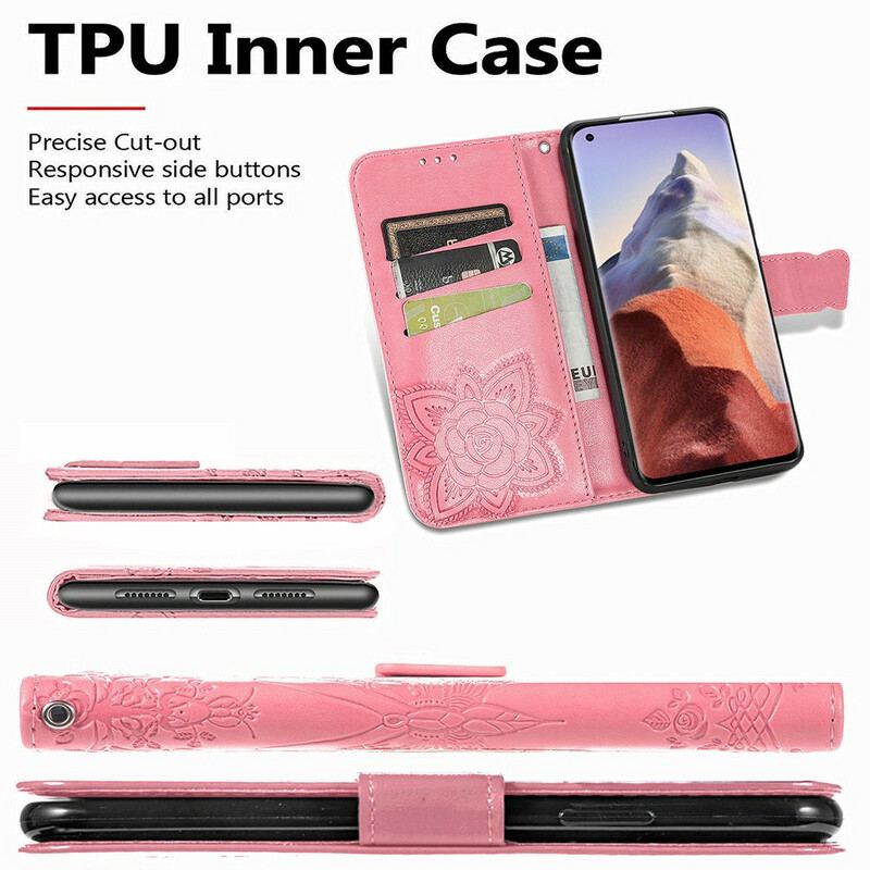 Flip Cover Xiaomi Mi 11 Ultra Halve Sommerfugle