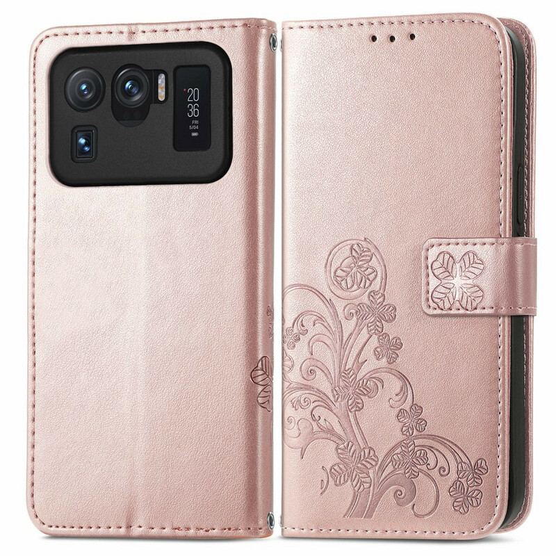 Læder Cover Xiaomi Mi 11 Ultra Asiatiske Blomster