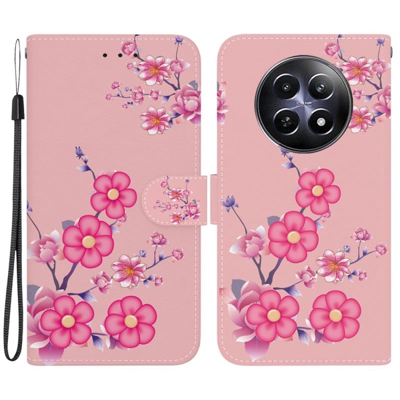 Flip Cover Realme 12 / 12x 5g Sakura Med Rem