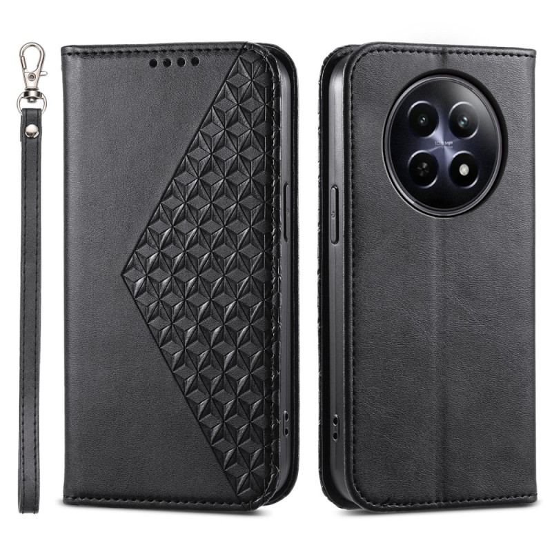 Flip Cover Realme 12 / 12x 5g Strappy Diamond Print