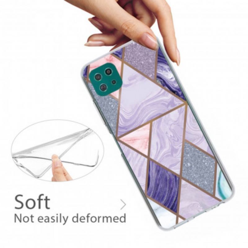 Cover Samsung Galaxy A22 5G Decline Geometrisk Marmor