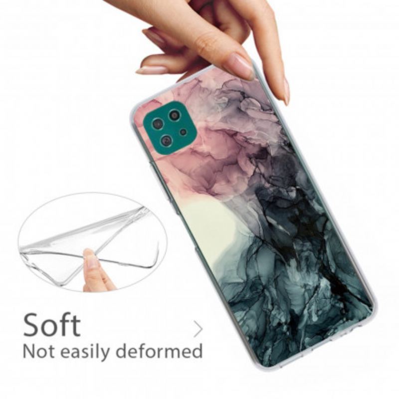 Cover Samsung Galaxy A22 5G Farvet Marmor