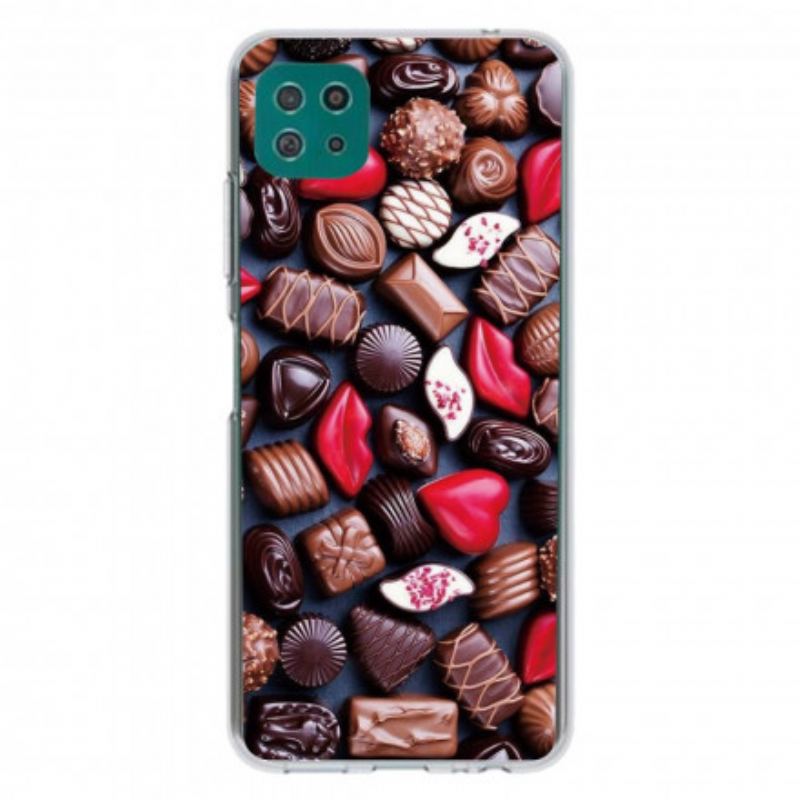 Cover Samsung Galaxy A22 5G Fleksibel Chokolade