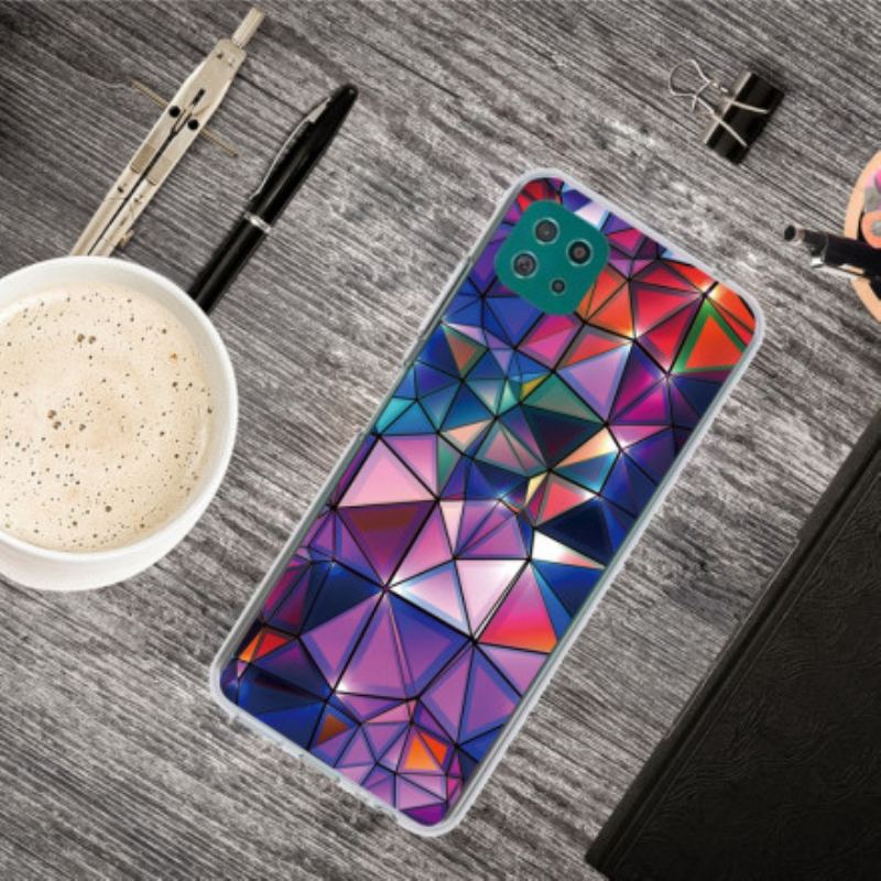 Cover Samsung Galaxy A22 5G Fleksibel Geometri