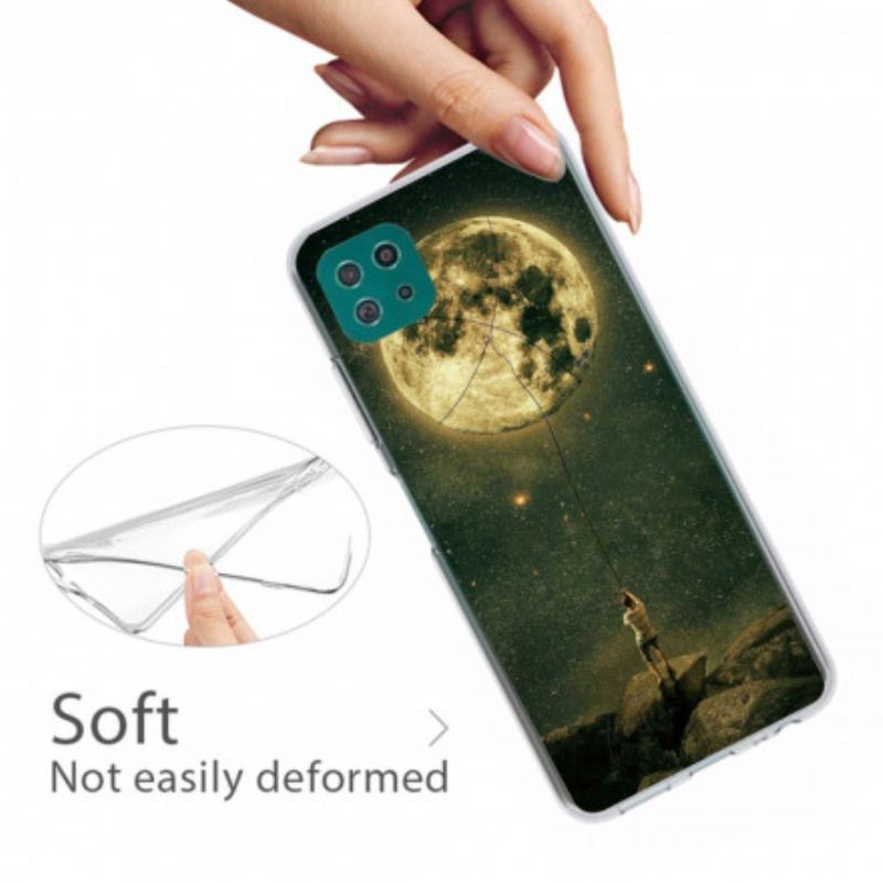 Cover Samsung Galaxy A22 5G Fleksibel Månemand