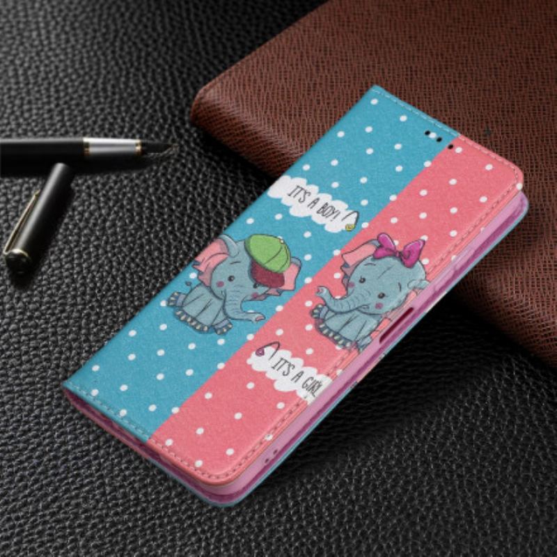 Cover Samsung Galaxy A22 5G Flip Cover Baby Elefanter