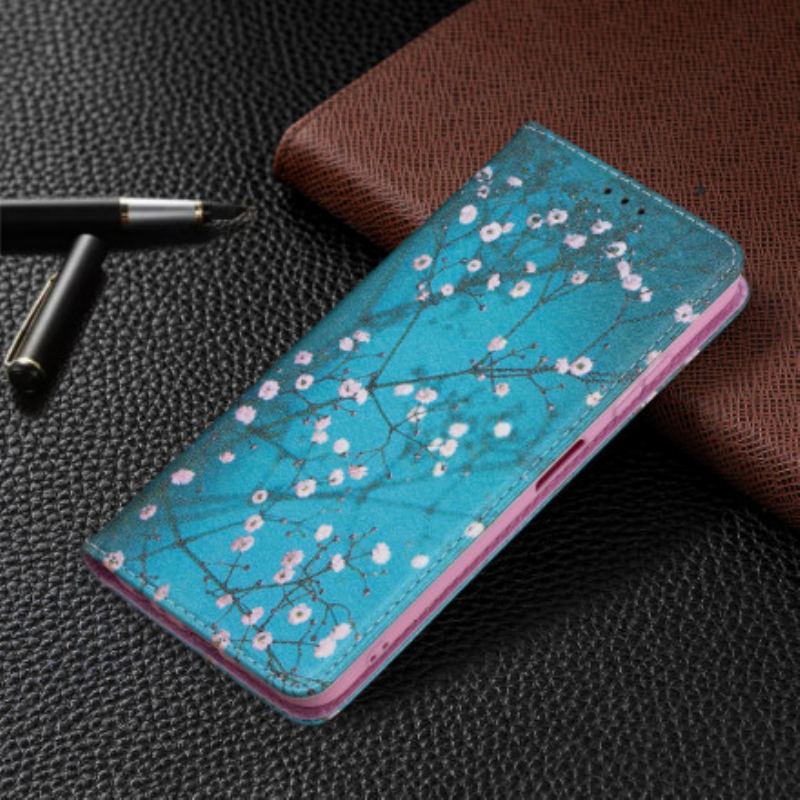 Cover Samsung Galaxy A22 5G Flip Cover Blomstrende Grene