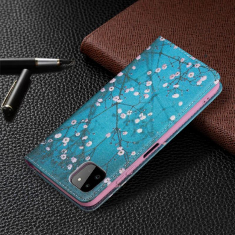 Cover Samsung Galaxy A22 5G Flip Cover Blomstrende Grene