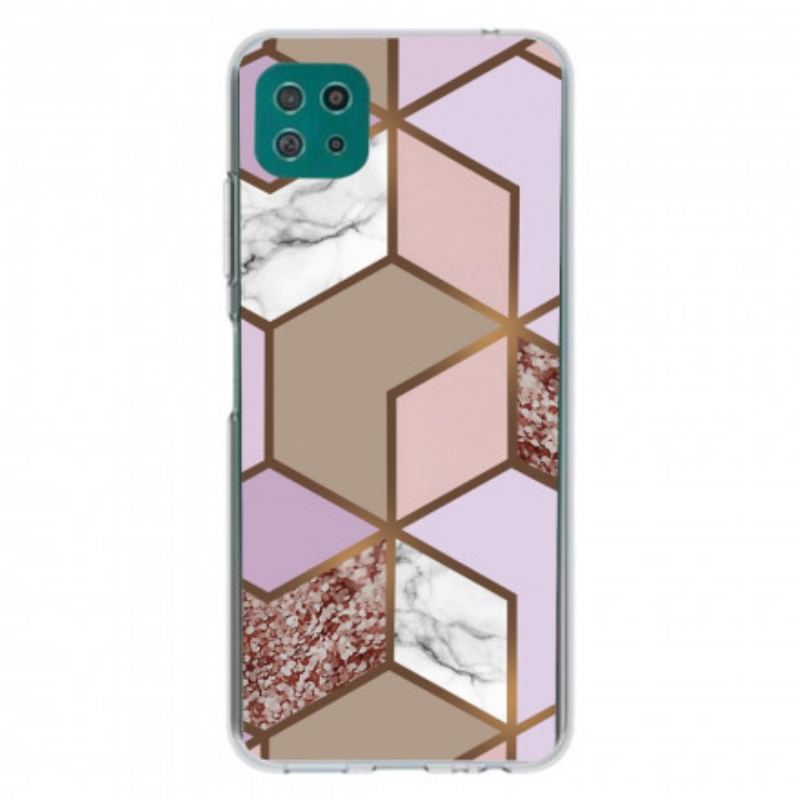 Cover Samsung Galaxy A22 5G Geometrisk Marmor