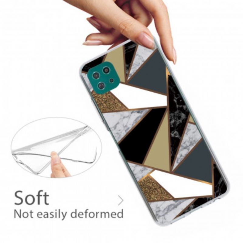 Cover Samsung Galaxy A22 5G Geometrisk Marmor