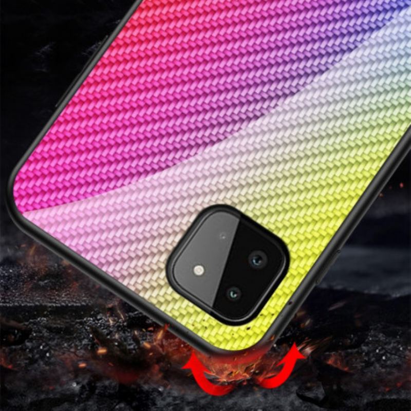 Cover Samsung Galaxy A22 5G Kulfiber Hærdet Glas