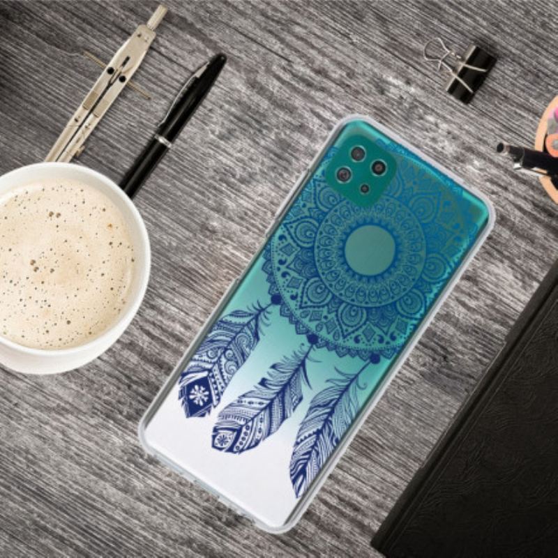 Cover Samsung Galaxy A22 5G Mandala Med Enkelt Blomst