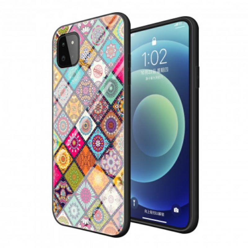 Cover Samsung Galaxy A22 5G Patchwork Magnetisk Holder