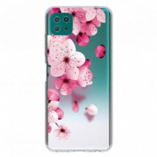 Cover Samsung Galaxy A22 5G Små Lyserøde Blomster