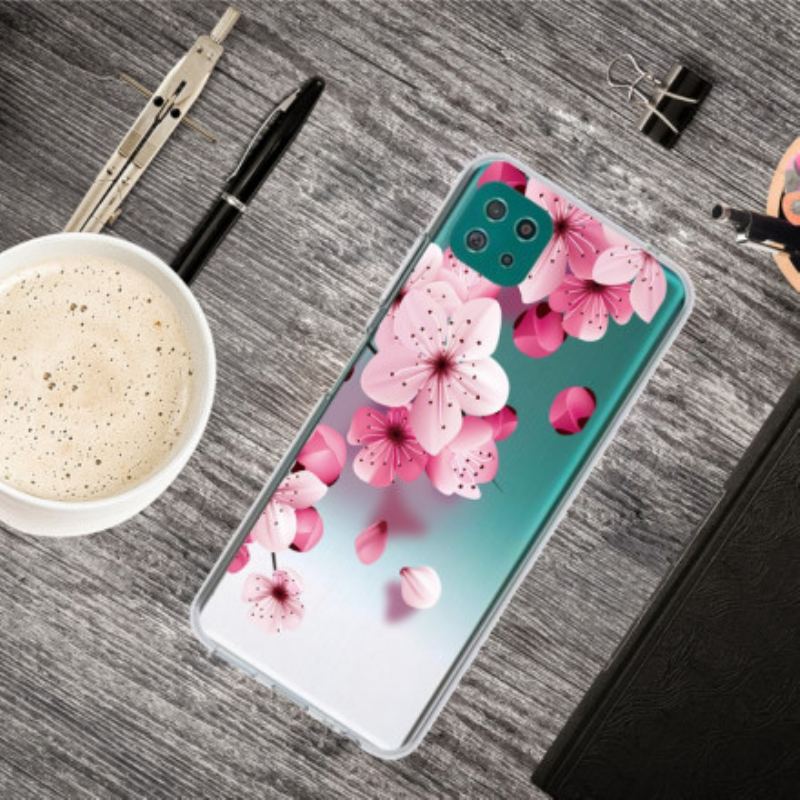 Cover Samsung Galaxy A22 5G Små Lyserøde Blomster