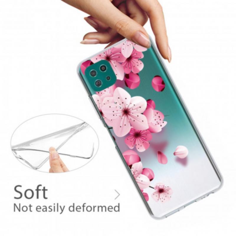 Cover Samsung Galaxy A22 5G Små Lyserøde Blomster