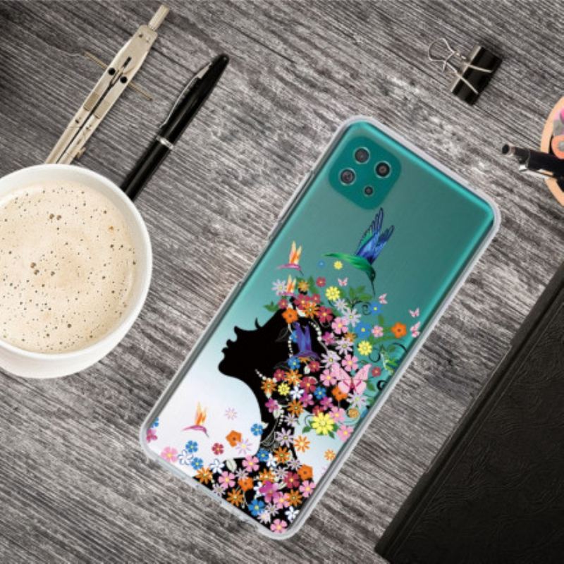 Cover Samsung Galaxy A22 5G Smukt Blomsterhoved