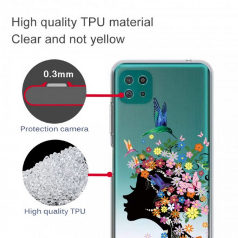Cover Samsung Galaxy A22 5G Smukt Blomsterhoved