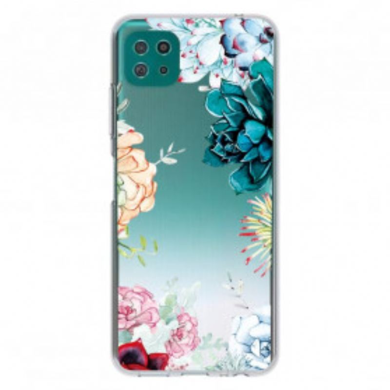 Cover Samsung Galaxy A22 5G Sømløse Akvarelblomster