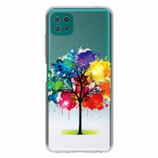 Cover Samsung Galaxy A22 5G Sømløst Akvareltræ
