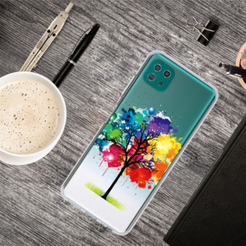 Cover Samsung Galaxy A22 5G Sømløst Akvareltræ