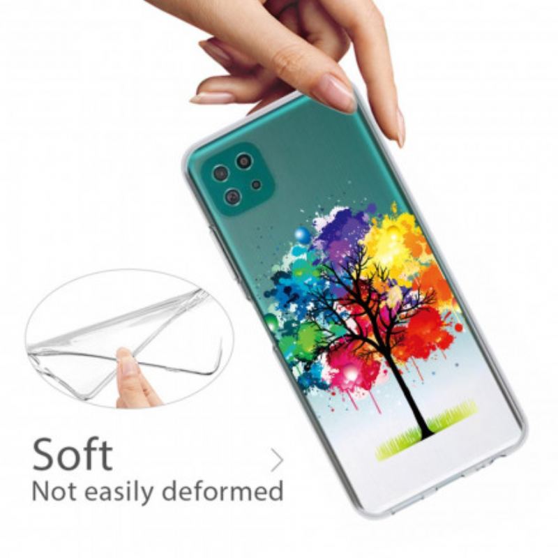 Cover Samsung Galaxy A22 5G Sømløst Akvareltræ