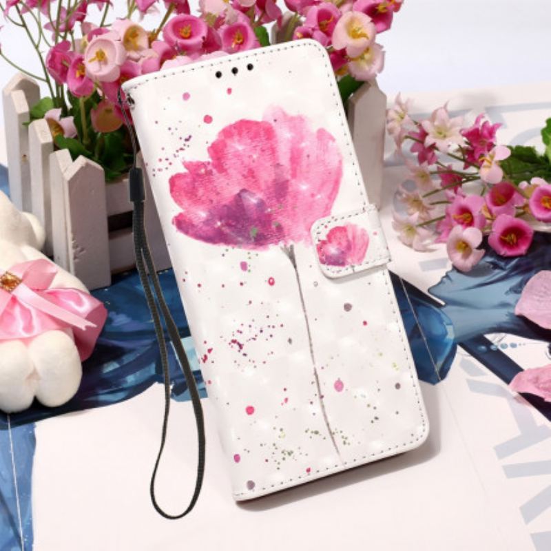 Flip Cover Samsung Galaxy A22 5G Akvarel Valmue